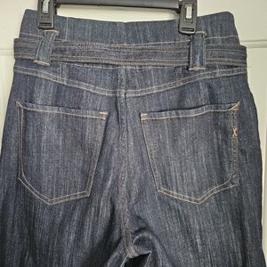 Express Super High Rise Sash Tied Wide Leg Jeans